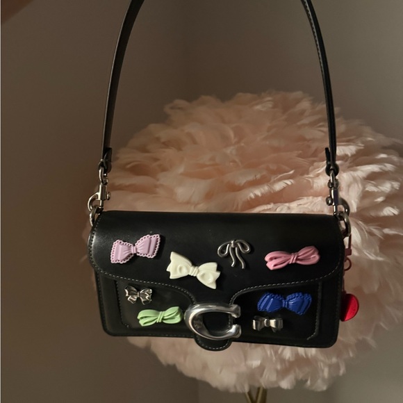Coach Tabby Shoulder Bag with Multicolor Bow Embellishments - Picture 7 of 10